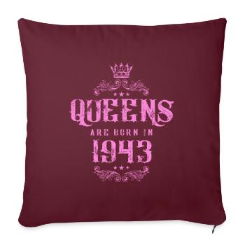 né en 1943 - Housse de coussin décorative 45 x 45 cm - bordeaux - Devant