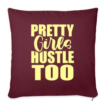 Les filles Hustle - Housse de coussin décorative 45 x 45 cm - bordeaux - Devant