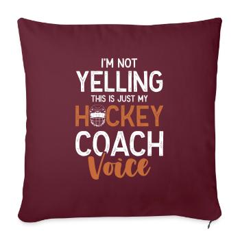Entraîneur de hockey sur gazon - Housse de coussin décorative 45 x 45 cm - bordeaux - Devant