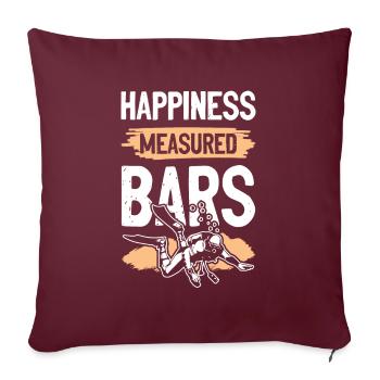 happiness diving - Sofakissenbezug 45 x 45 cm - Burgunderrot - Vorne