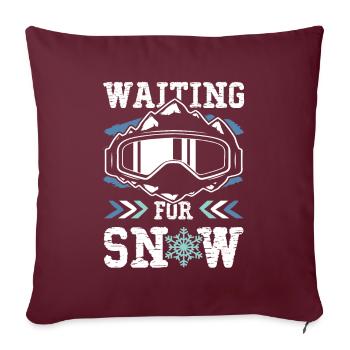 Citation Snowboard - Housse de coussin décorative 45 x 45 cm - bordeaux - Devant