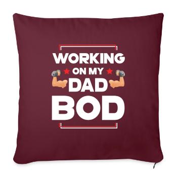 Fitness Papa Workout - Housse de coussin décorative 45 x 45 cm - bordeaux - Devant