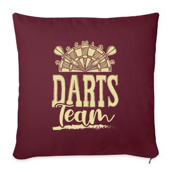 darts team - Sofakissenbezug 45 x 45 cm - Burgunderrot - Vorne