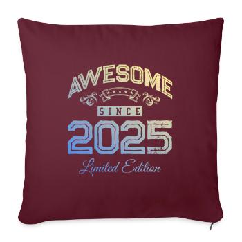 2025 génial depuis - Housse de coussin décorative 45 x 45 cm - bordeaux - Devant