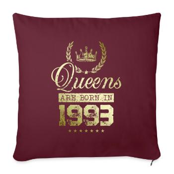 Queens born in 1993 - Sofakissenbezug 45 x 45 cm - Burgunderrot - Vorne