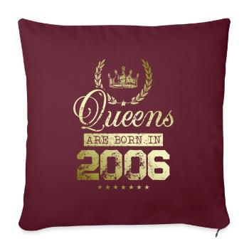 Queens born in 2006 - Sofakissenbezug 45 x 45 cm - Burgunderrot - Vorne