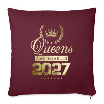 Queens born in 2027 - Sofakissenbezug 45 x 45 cm - Burgunderrot - Vorne