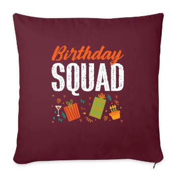 Équipe d’anniversaire - Housse de coussin décorative 45 x 45 cm - bordeaux - Devant