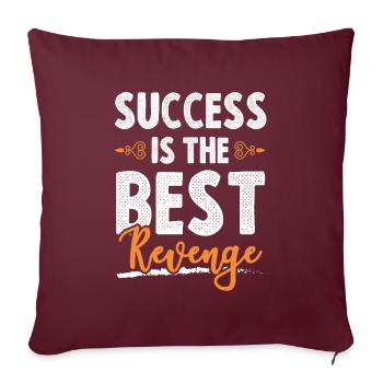Succès Meilleure vengeance - Housse de coussin décorative 45 x 45 cm - bordeaux - Devant