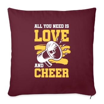 Chères pom-pom girls - Housse de coussin décorative 45 x 45 cm - bordeaux - Devant