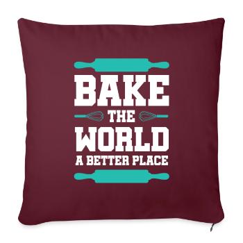 backen bäcker - Sofakissenbezug 45 x 45 cm - Burgunderrot - Vorne