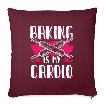 backen cardio - Sofakissenbezug 45 x 45 cm - Burgunderrot - Vorne