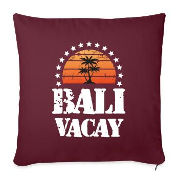Tourisme Bali - Housse de coussin décorative 45 x 45 cm - bordeaux - Devant