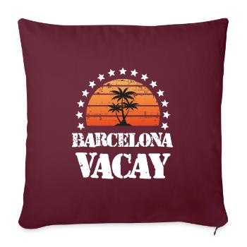 Tourisme Barcelone - Housse de coussin décorative 45 x 45 cm - bordeaux - Devant