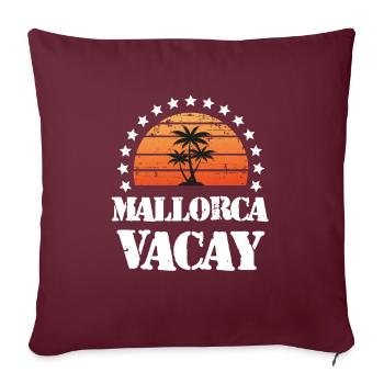 Tourisme Majorque - Housse de coussin décorative 45 x 45 cm - bordeaux - Devant