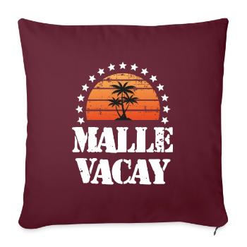 Tourisme Malle - Housse de coussin décorative 45 x 45 cm - bordeaux - Devant