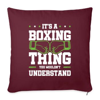 Gants de boxe - Housse de coussin décorative 45 x 45 cm - bordeaux - Devant