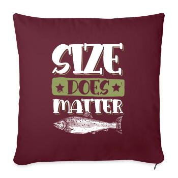 Pêcheurs à la ligne - Housse de coussin décorative 45 x 45 cm - bordeaux - Devant