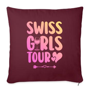 Suisse Fête Équipe Suisse - Housse de coussin décorative 45 x 45 cm - bordeaux - Devant