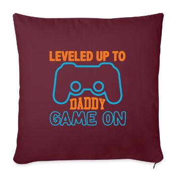 Dad Level Unlocked - Niveau jusqu’à Daddy Loading - Housse de coussin décorative 45 x 45 cm - bordeaux - Devant