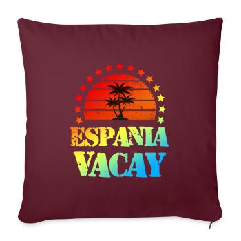 Tourisme Espania - Housse de coussin décorative 45 x 45 cm - bordeaux - Devant