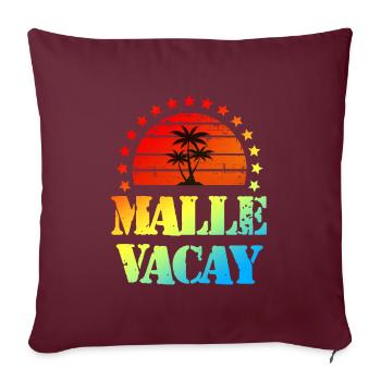 Tourisme Malle - Housse de coussin décorative 45 x 45 cm - bordeaux - Devant