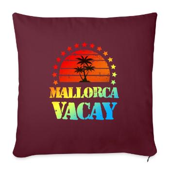 Tourisme Majorque - Housse de coussin décorative 45 x 45 cm - bordeaux - Devant