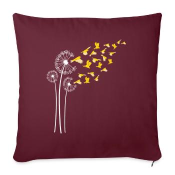 Fleur de pissenlit des Canaries pour les amateurs de pissenlits - Housse de coussin décorative 45 x 45 cm - bordeaux - Devant