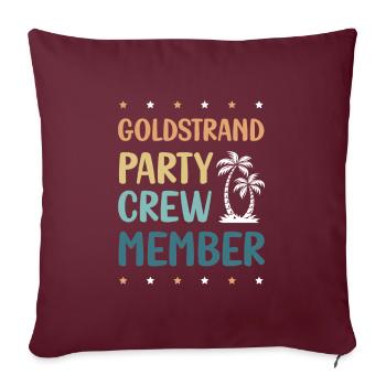 Équipe de fête Golden Sands - Housse de coussin décorative 45 x 45 cm - bordeaux - Devant