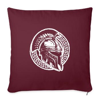 Casque Spartan Motivation Gladiator - Housse de coussin décorative 45 x 45 cm - bordeaux - Devant