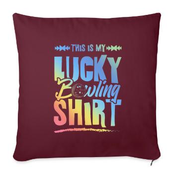 Chance de bowling - Housse de coussin décorative 45 x 45 cm - bordeaux - Devant