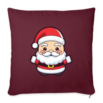 Père Noël Père Noël - Housse de coussin décorative 45 x 45 cm - bordeaux - Devant