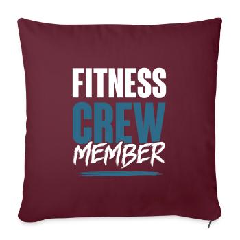 Équipe de remise en forme - Housse de coussin décorative 45 x 45 cm - bordeaux - Devant