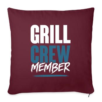 Équipe de grillades - Housse de coussin décorative 45 x 45 cm - bordeaux - Devant