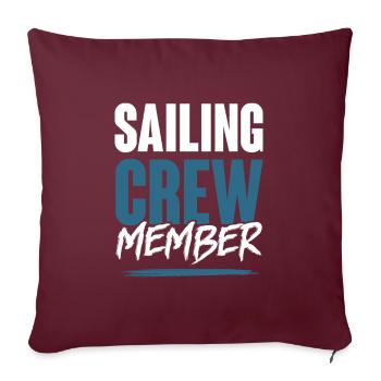 Équipage de voile - Housse de coussin décorative 45 x 45 cm - bordeaux - Devant