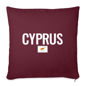 Chypre Drapeau chypriote Chypriote - Housse de coussin décorative 45 x 45 cm - bordeaux - Devant