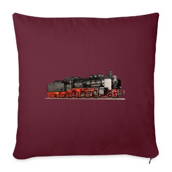 Dampflok 38 2977 - Sofakissenbezug 45 x 45 cm - Burgunderrot - Vorne