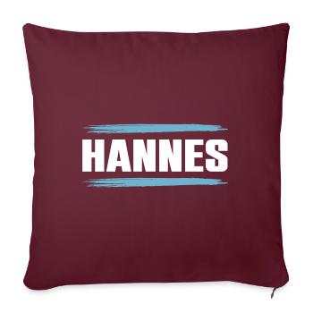Hannes - Sofakissenbezug 45 x 45 cm - Burgunderrot - Vorne