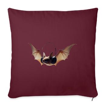 Les chauves-souris ont une ouïe vive - Housse de coussin décorative 45 x 45 cm - bordeaux - Devant