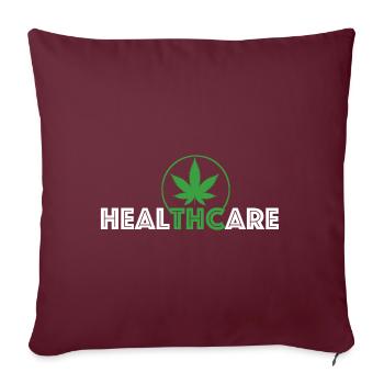 Soins de santé | Marijuana, THC, Santé - Housse de coussin décorative 45 x 45 cm - bordeaux - Devant