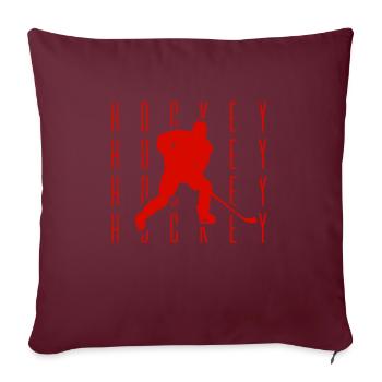 Eishockey - Sofakissenbezug 45 x 45 cm - Burgunderrot - Vorne