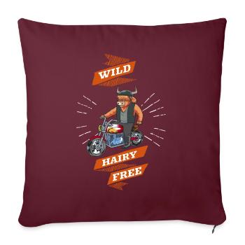 Bovins Highland Bovins Highland Vache Highland Wild - Housse de coussin décorative 45 x 45 cm - bordeaux - Devant