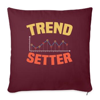 Trendsetter Big Data Analytics-Statistik - Sofakissenbezug 45 x 45 cm - Burgunderrot - Vorne