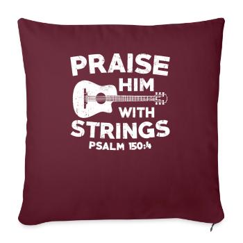 Musique chrétienne Guitar Jesus Apparel - Housse de coussin décorative 45 x 45 cm - bordeaux - Devant
