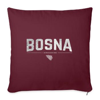 Bosnien - Sofakissenbezug 45 x 45 cm - Burgunderrot - Vorne