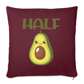 Avocat à moitié drôle correspondant aux couples Saint Valentin - Housse de coussin décorative 45 x 45 cm - bordeaux - Devant