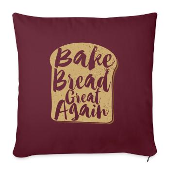 Pain véritable Cuisson hobby Boulangers de pâtes - Housse de coussin décorative 45 x 45 cm - bordeaux - Devant