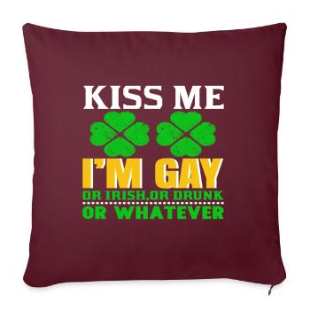 L’irlandais gay ou quoi de cadeau ? - Housse de coussin décorative 45 x 45 cm - bordeaux - Devant