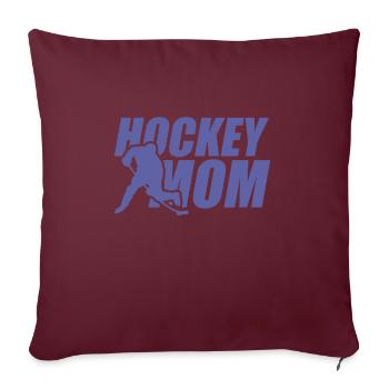 Vêtements de jour de mère de maman de hockey - Housse de coussin décorative 45 x 45 cm - bordeaux - Devant