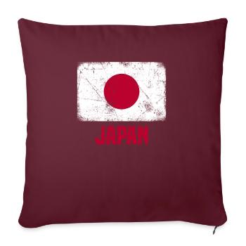 Drapeau japonais - Housse de coussin décorative 45 x 45 cm - bordeaux - Devant